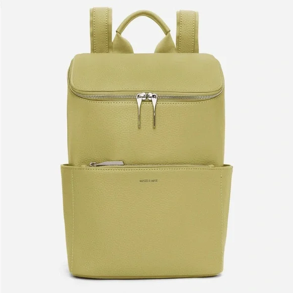 Matt & Nat BRAVE backpack - color: pear BRAVE Vegan Backpack - Grain | Matt & Nat Canada main image 4